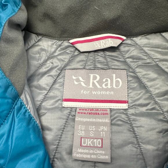 Rab Generator Blue Gray Womens S Full Zip Pertex Quantum Lined Quilted Gorpcore - Picture 5 of 11